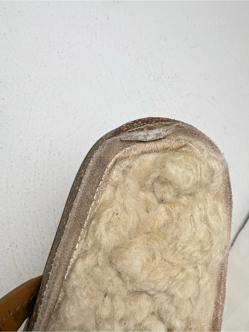 TORY BURCH Miller Cloud Shearling Leather Sandal Caramel/Buttermilk 6